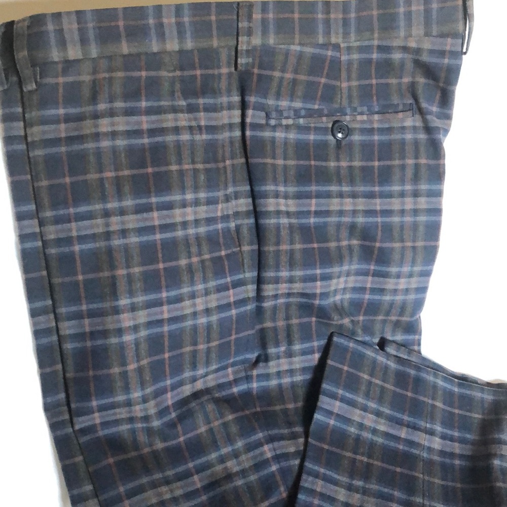 Etro plaid cotton blend dress pants